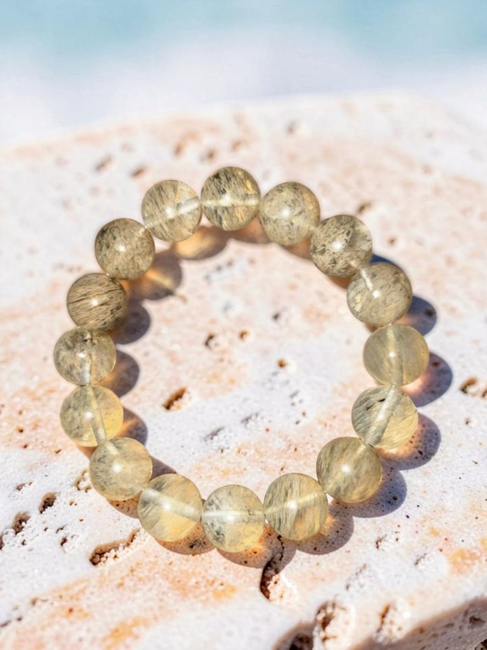 🆕 12.5mm Yellow Quartz Bracelet